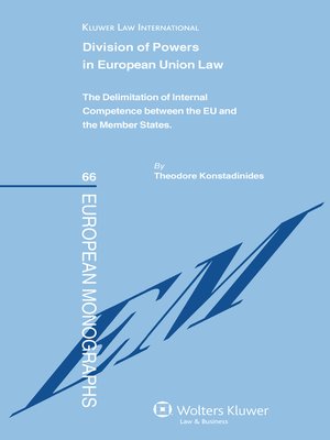 cover image of Division of Powers in European Union Law